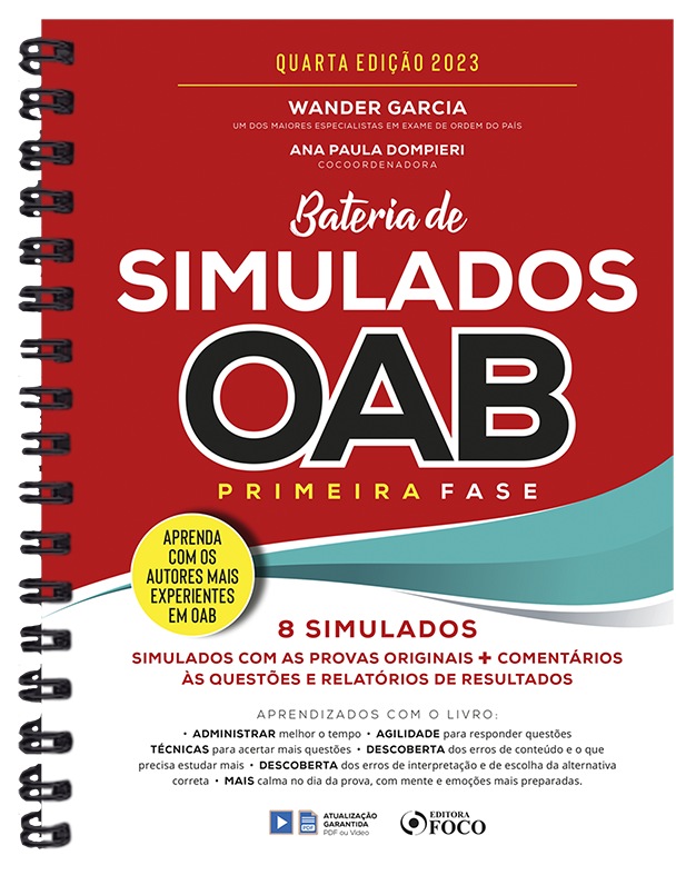 BATERIA DE SIMULADOS OAB 1ª FASE - 4ª ED - 2023