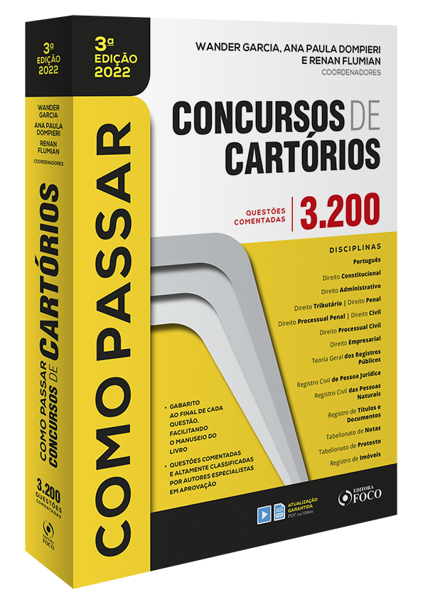 COMO PASSAR EM CONCURSOS DE CARTORIO - 3ª ED - 2022