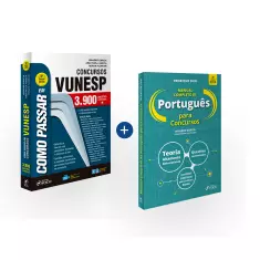 Combo Como Passar Concursos Vunesp e Manual Completo de Português