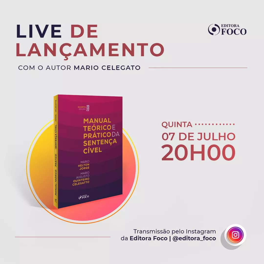LIVE DE LANÇAMENTO: MANUAL SENTENÇA CÍVEL