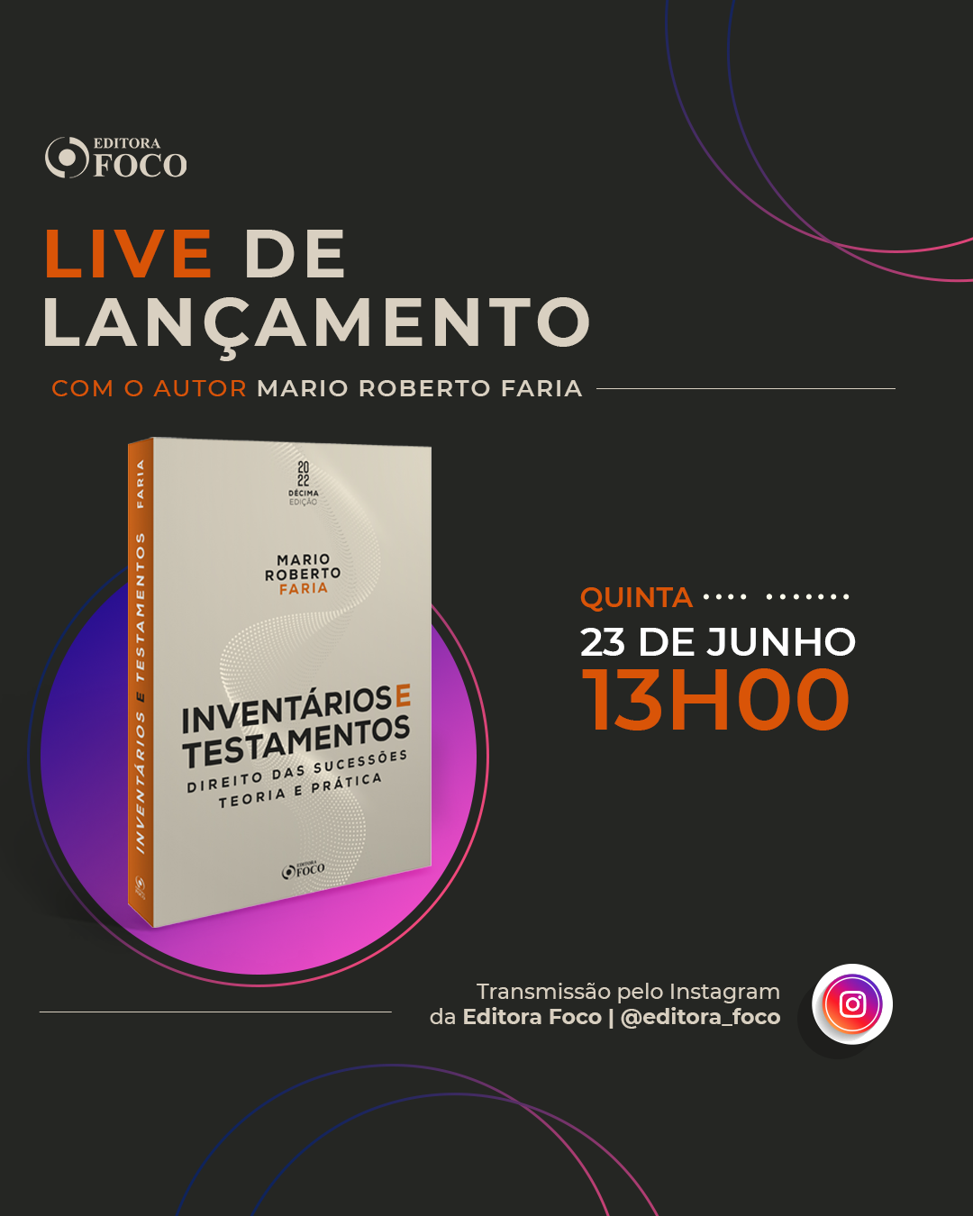 LIVE DE LANÇAMENTO: INVENTÁRIOS E TESTAMENTOS